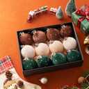 Christmas Ball Ornaments, 15 Pcs Ornaments with Velvet, Multicolor Xmas Decorations for Christmas Tree Holiday Decor (Green & Khaki)