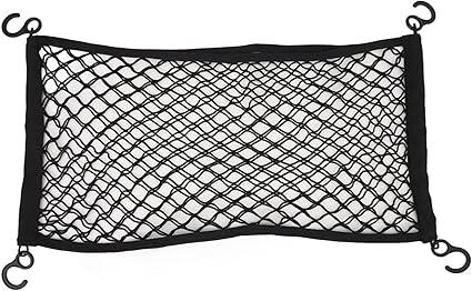 Camping Cart Cargo Net Latex High Elastic Hook Design Rubber Band Fixed Dual Layer Mesh Cargo Net for Outdoor