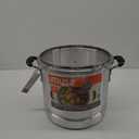 IMUSA USA Aluminum Steamer with Glass Lid Size 16-Quart, Silver