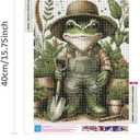 Diamond Painting Kits for Adults Beginners, Skull Butterfly Hummingbird Diamond Art Gift, 5D DIY Full Drill Round Rhinestone Gem Crafts for Halloween Christmas Home Wall Decor 12"x16" (Gardener Frog)