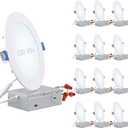 TORCHSTAR Basic Series 12-Pack 6 Inch Ultra-Thin LED Recessed Lighting with Junction Box, CRI90, Aluminum, 5000K Daylight, 5%-100% Dimmable Slim Recessed Downlight, 12W 1100LM, ETL and Energy Star