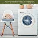 Ecally 16 Pack Furniture Risers Adjustable Bed Risers Desk Leg Risers 1.38" Stackable Heavy Duty Bed Lifts Risers Square Bed Raising Blocks for Mattress Table Leg Desk Chair Couch Sofa Dorm (Black)