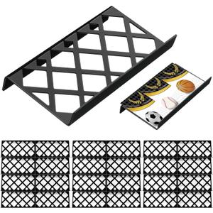 Yalikop 24 Pcs Trading Card Risers for Display Case Acrylic Display Risers for Cardshow Vendor Sport Card Board Game (Hollow)
