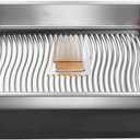 316 Stainless Steel Dumpling Plate, Multi-Functional Rectangular Food Container with lid, Non-Stick Plate, Suitable for Rice, Barbecue, Meals and Kitchen Storage (Wavy Pattern (2pcs))