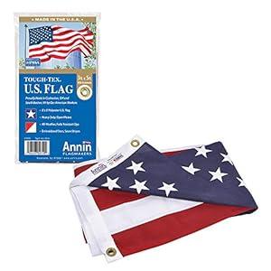 Annin Flagmakers (2710) Tough-Tex American Flag, Made in USA, 3 x 5 Feet, Polyester