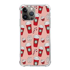 Rewput Winter Christmas Holidays Phone Case for iPhone 15 Pro Max, Cute Snowflake Coffee Candy Pattern for Teens Girls Boys, Trendy Design TPU Bumper