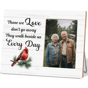 Red Cardinal Gifts Picture Frame,Those We Love Don't Go Away,Memorial Sympathy Bereavement Gifts Picture Frame for Loss of a Loved One