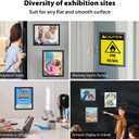 11"x 17" Self Adhesive Magnetic Sign Holder, Double Sided Window Magnetic Display Frame with Clear PVC and Strong Magnetic for Office/Store/Door/Glass/Refrigerator Display Frame(Black, 5Pack)