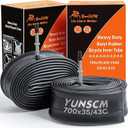 700C Heavy Duty Bike Tubes 700x35C/38C/40C/43C FV48 Presta Valve (35/43-622) 700C Bicycle Inner Tubes Compatible with 700x35C 700x36C 700x37C 700x38C 700x40C 700x42C 700x43c Bike Tire Tubes 2-PCS