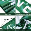 Moukeren 3 Pieces 2026 Graduation Party Decorations Graduation Porch Sign Class of 2026 Grad Hanging Porch Banner Backdrop Door Sign for Grad Party Home Door Wall Decor(Green)