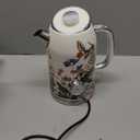 INFOOD Retro Electric Kettle 1.8L/60.8oz with Thermometer - 1200W Fast Boiling Stainless Steel Tea Kettle with Water Level, BPA-Free, Auto Shut-Off, Boil-Dry Protection, Vintage Floral Design