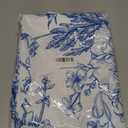 QANOK Blue Floral Tablecloth Round 70×70 Inch, Blue White Chinoiserie Decor Flower Tablecloth Washable Outdoor Table Cover for Party Picnic Dinner Decor