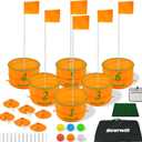Bearwill Golf Bucket Game for Family, Adults and Kids Portable 6 Hole Golf Course with Balls and Flag, Outdoor Indoor Golf Yard Game for Park, Beach, Lawn, Camping