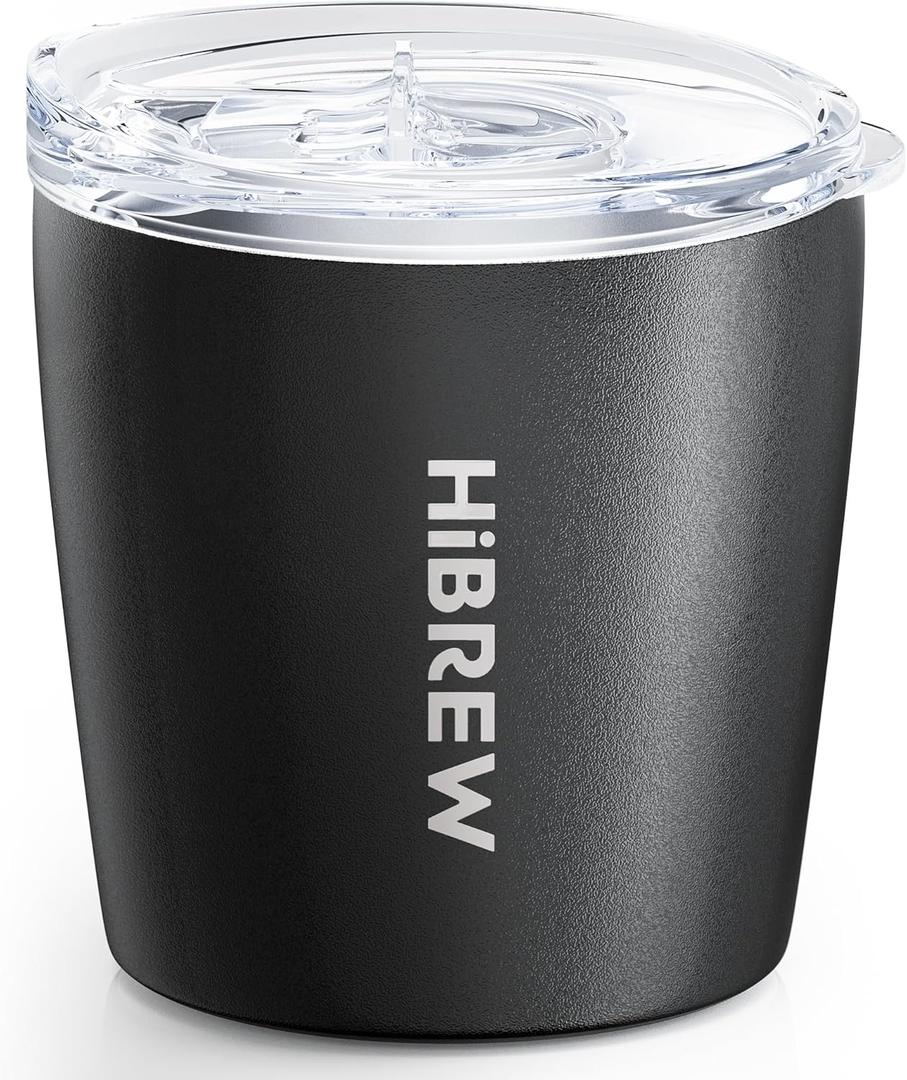 HIBREW Espresso Insulated Mug - 8oz / 240ml - 18/8 Food Grade Stainless Steel (Black)