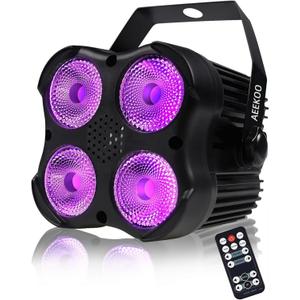 DJ Par Lights, RGBW LED Par Light with Sound Activated and Remote, DMX Stage Uplighting for Event Wedding Church Festival Stage Lighting