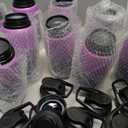 10 Pcs Reusable Aluminum Water Bottles Bulk Multicolor Outdoor Sports Water Bottles for Travel Gym Cycling Camping, Snap Lid (17oz, Dark Bluepurple)