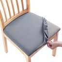 Smiry Seat Covers for Dining Room Chairs Set of 4, Stretch Jacquard Dining Chair Covers Removable Washable Slipcovers Protector, Grey