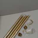 Oneach Heavy Duty Curtain Rods for Windows 48 to 84 Inch, 1 Inch Brass Gold Curtain Rod, Adjustable Length Rod with Metal Finials, Modern Decorative for Bedroom Kitchen Living Room (16 to 88 Inch)