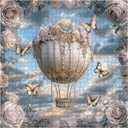 Hot Air Balloon Puzzle 1000 Pieces, PICKFORU Fantasy Butterfly Rose Flower Jigsaw Puzzle, Impossible Unique Nature Art Theme, Challenging for Adults