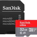 SanDisk 32GB Ultra microSDHC UHS-I Memory Card with Adapter - 98MB/s, C10, U1, Full HD, A1, Micro SD Card - SDSQUAR-032G-GN6MA