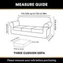 PrinceDeco Velvet Couch Covers for Sofa Soft 4 Pieces Couch Covers for 3 Cushion Couch Sofa Pet Friendly Furniture Protector with Non Slip Elastic Bottom Width Up to 90 Inch (Large, Caramel)