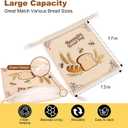 2 Pack Reusable Beeswax Bread Bags for Sourdough, 17 in x 13 in Bread Bags for Homemade Bread, XL Natural Beewax Lined Bread Bag, Freezer Friendly Freshness Preservation for Food Storage