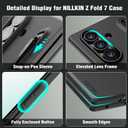 Nillkin for Samsung Galaxy Z Fold 7 Case with Stylus Pen [Superior Liquid Silicone] [Wireless Charging] [S Pen Holder] Shockproof Slim Phone Case Cover for Galaxy Z Fold 7, Black-No Screen Protector