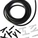 Windshield Washer Hose Kit - 4 Meter Universal Washer Fluid Hose with 12 Pcs Hose Connectors, Suitable for Most Windshield Washer Nozzle Installation, Connect Car Water Pump and Nozzles