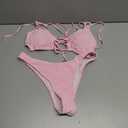 Womens Bikini High Rise Plus Size Hot Bathing Suit Revealing Swimsuit Two Piece Swimwear Busty Beachwear Thong Bikini Size L