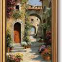 ARPEOTCY Gold Framed Canvas Prints Wall Art, Italian Scenery 8"/10" Picture