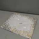 45 Pieces Gold Foil Paper Placemats White and Golden Dots Place Mats Disposable Decorative Paper Table Mats Rectangle Party Placemats for Birthday Wedding Baby Shower Party Dining Decor
