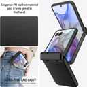 NINKI Compatible for Motorola Razr 2024 Plus Case with Built-in Screen Protector,Hinge Protection Case for Moto Razr 50 Ultra Shockproof Ultra Slim Case for Moto Razr 2024 Plus Black