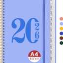 2026 Planner, Weekly and Monthly Calender Planner, Jan 2026 to Dec 2026, Hardcover 2026 Calendar Book with Tabs & Inner Pocket, Office Home School Supplies for Women & Men - A4 (8.5" x 11"), Lavender