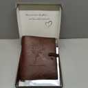 Photo Album 4x6 200 Photos, Genuine Leather Photo Albums with Writing Space with 30 Writing Paper, Travel Family Wedding Kids Graduation Ultrasound Baby Picture Album Scrapbook Photo Album（Flower）