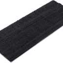 Tafts Striped Chenille Bathroom Rugs and Mats Sets, Ultra Soft Chenille Microfiber, Absorbent Non-Slip Machine Washable Bath Rugs, Bath Mat for Bathroom, Shower Mat & Tub, 24"x60", Midnight Black