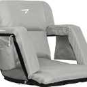 Vandra Arc - Scandinavian Stadium Seat with Back Support & BenchLock - Wide Padded Bleacher Chair with Cushion & Arc Recline Arm Rest for Bleachers, 21" Standard