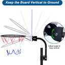 Large Trampoline Basketball Hoop, 28.2"x19.7" Backboard, Fits Diameter 25mm - 32mm Straight & Curved Pole, Universal Adjustable Trampoline Basketball Hoop Attachment with Mini Ball & Pump for Outdoor