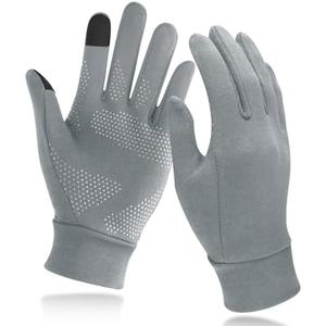 Unigear Lightweight Running Gloves, Touch Screen Anti-Slip Warm Gloves Liners for Cycling Biking Sporting Driving for Men Women, Large 