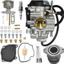 Bear Tracker 250 Carburetor for Yamaha YFM250X YFM 250X ATV Carb 1999 2000 2001 200 2003 2004 with Intake Manifold & Fuel Tank Petcock Replace 4XE-14140-13-00