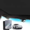 Foldable Sunroof Sunshade Compatible for Porsche Taycan 4, 4S Sunroof Accessories, Heat and UV Reflective Sunshade Roof for Porsche Taycan Accessories Roof Sun Shade (Black)