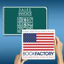 BookFactory Sales Invoice Book/Carbonless Sale Tracking Journal - Wire-O, 8.5'' x 5.5'', 100 Pages (50 Sets of Pages) Contains Duplicate Pages (Made in USA)