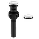 KENES Chrome Bathroom Pop Up Sink Drain with Overflow, Lavatory Bathroom Vanity Sink Drain Stopper, Sink Drain Assembly with Overflow Anti Clog Pop Up Drain