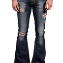 Men's Vintage Bell Bottom Jeans 60s 70s Outfits for Men,Mens Bell Bottoms Disco Pants Flared Jeans ,Size 2XL