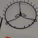 Rotating Necklace Holder Jewelry Organizer Display Stand 14-Inch with 23 Hooks Black, short-black, 8.27*5.9*13.8inch (HS01)