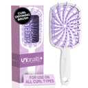 FHI Heat UNbrush Plus  Curly Hair Brush for Gentle & Effective Detangling on Wet or Dry Fragile Hair Types  Detangler Brush w/ 84 UltraFlex Bristles, Ultra-light, Vented, Anti Static Hairbrush (Sugar Plumb)