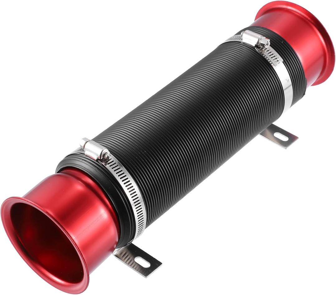 ACROPIX 76mm 3inch Universal Car Air Duct Hose Cold Air Turbo Intake Pipe Red - Pack of 1