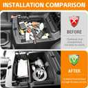 Center Console Organizer Compatible with 2018-2026 Jeep Wrangler/2020-2026 Jeep Gladiator Armrest Storage Box Insert Tray for Wrangler/Gladiator Accessories