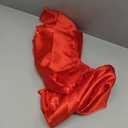 ANECO 12 Pieces Satin Napkins Soft Dinner Napkins Square Table Napkins 17 x 17 Inches for Restaurant Weddings Party Dinner Decoration (Red)