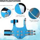 Queenmore XS Dog Life Jacket, Dog Life Vest for Swimming Boating, Puppy Life Jackets for Small Dogs, Ripstop Pet Life Vests with Rescue Handle Leash Hole, Safety Water Floating Vest, Hi-Vis Blue