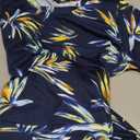 Women's Elegant Knee Length Dresses Vintage Summer Office Casual Floral Print Work Party A-Line Swing Dress with Pockets 162, XL